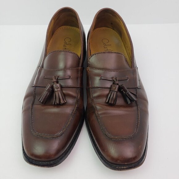 Cole Haan Mens Size 9.5 Brown NikeAir Tassel Slip On Formal Dress Loafer Shoes main image 7
